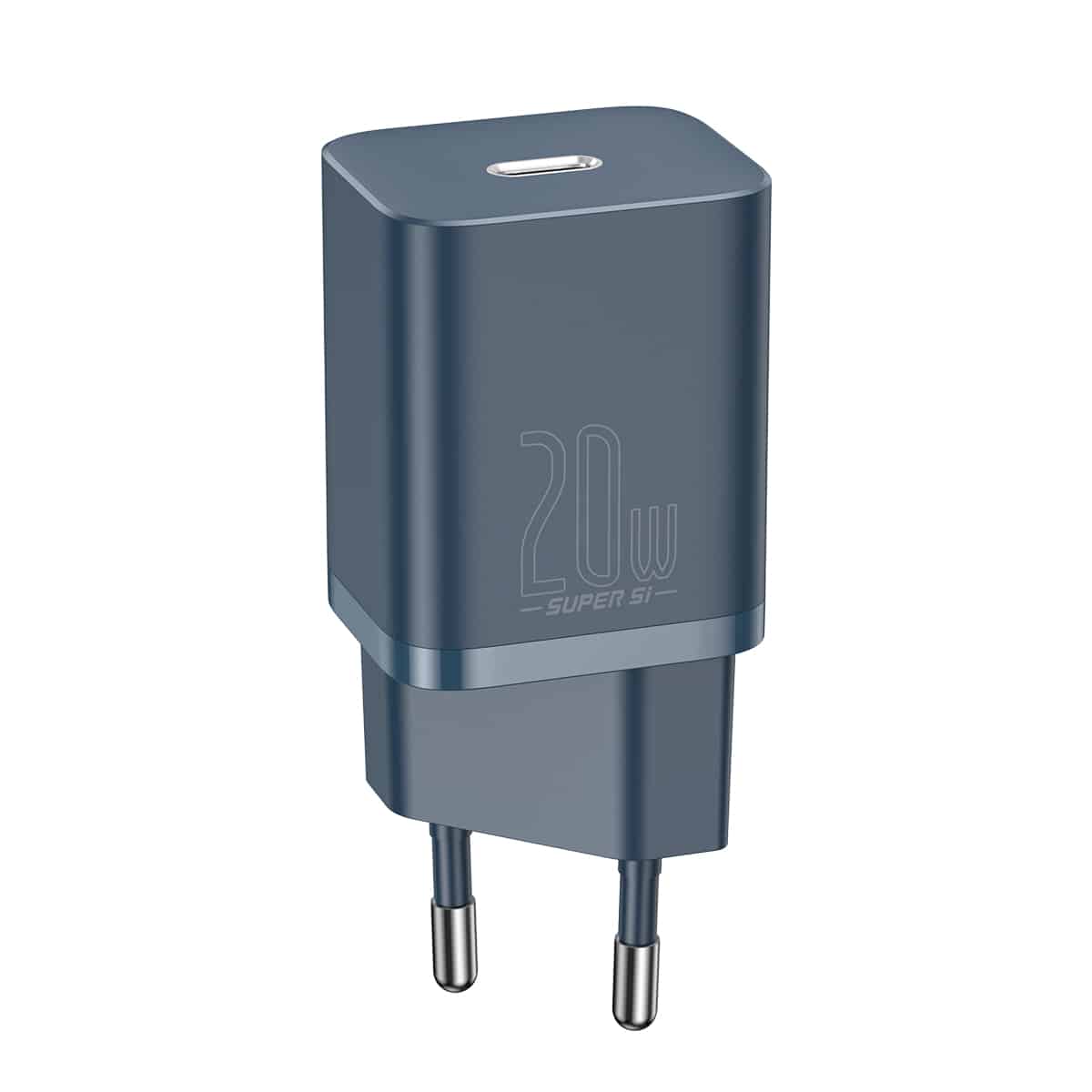 Baseus Super Si Quick Charger 1C 20W CN Sets Blue With Baseus Simple Wisdom Data Cable Type-C to iP 1m Blue Baseus Super Si Quick Charger 1C 20W CN Sets Blue With Baseus Simple Wisdom Data Cable Type-C to iP 1m Blue